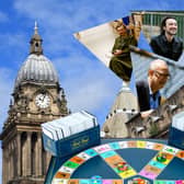 Famous faces are set to provide Leeds locals with Trivial Pursuit questions, as a huge interactive version of the popular board game is set to take over the city next month.