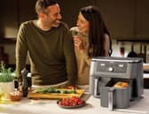 The 9.5-litre Ninja MAX Dual Zone air fryer uses two independent drawers to cook different foods and finish them at the same time