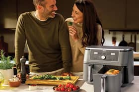 The 9.5-litre Ninja MAX Dual Zone air fryer uses two independent drawers to cook different foods and finish them at the same time
