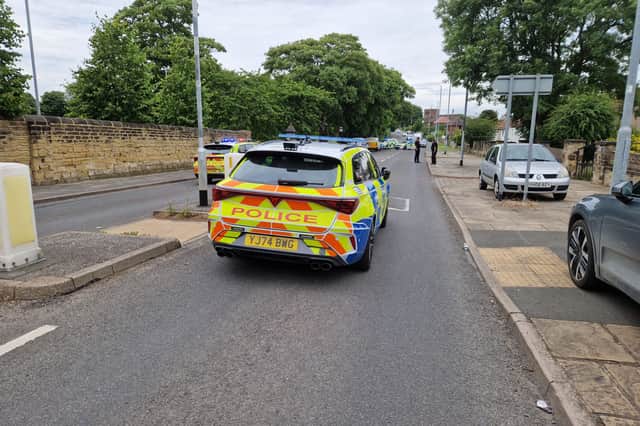 Police were called to the crash in Armley at 12.34pm.