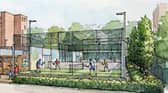 Five outdoor racket ball courts are proposed on land at Dolly Lane, near St James’s University Hospital in Burmantofts.