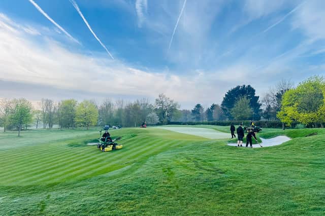 The redesigned Derby course features elevated tees, reshaped fairways and more than 60 striking white-sand bunkers
