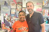 Ree Wiliams with Sir Gareth Southgate.