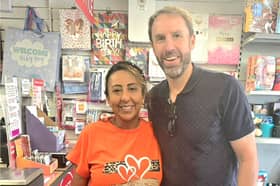 Ree Wiliams with Sir Gareth Southgate.