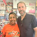 Ree Wiliams with Sir Gareth Southgate.