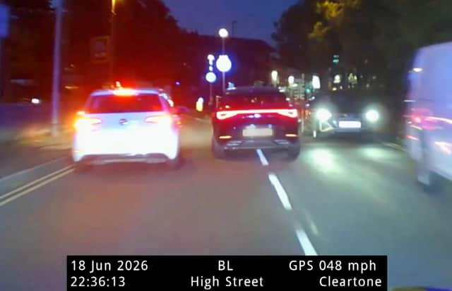Police chased the car from Oldham to West Yorkshire