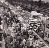 A packed Leeds Kirkgate Market in September 1970.