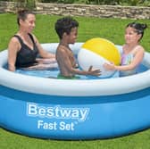 The six-foot Bestway Fast Set pool holds up to 940 litres and has fallen to less than half its recommended price