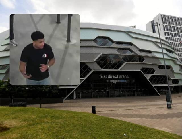 CCTV after assault outside First Direct Arena in Leeds