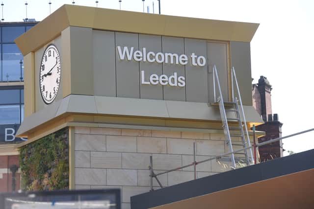 Eagle-eyed residents spotted a potential fault in the lettering on the new 'Welcome to Leeds' clocktower.