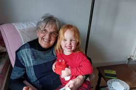 The family's oldest competitor Christine, 89, alongside their youngest competitor, Olivia, six