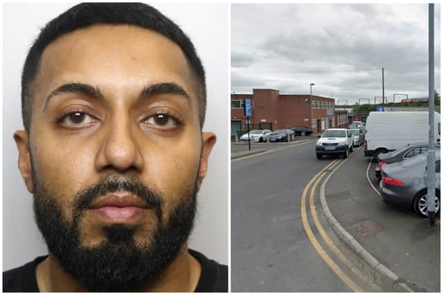 Hussain (pictured) helped attacked the man on Garden Street.