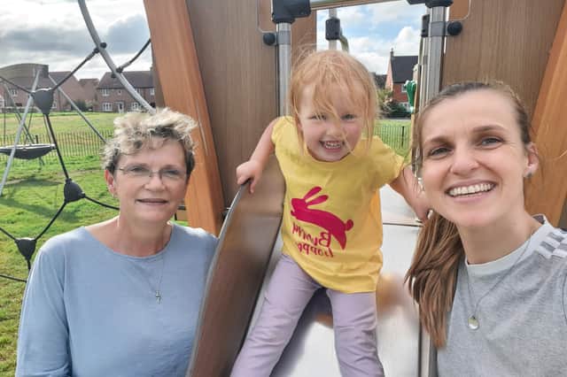 Charlotte, Olivia, and Rachel will take part in the Race for Life in Harrogate next Sunday