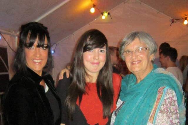 Christine and her daughter Cathi who died of pancreatic cancer in 2018, and granddaughter Amy