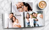Printerpix hardback photobooks can be personalised with photographs, text, layouts and a custom cover