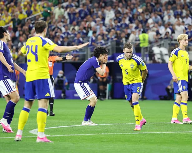 RIVALS: For once as Leeds United pair Ao Tanaka and Gabi Gudmundsson lock horns for Japan and Sweden respectively.