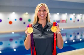 Olympic star Rebecca Adlington at a recent Swim! event