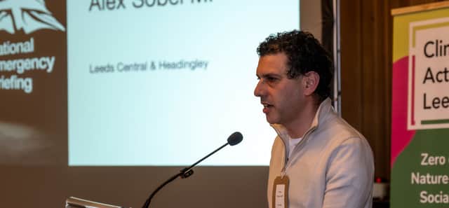Alex Sobel MP speaking at the event