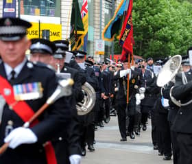 Serving military personnel, cadets and veterans from the Army, Navy and Air Force were all present.