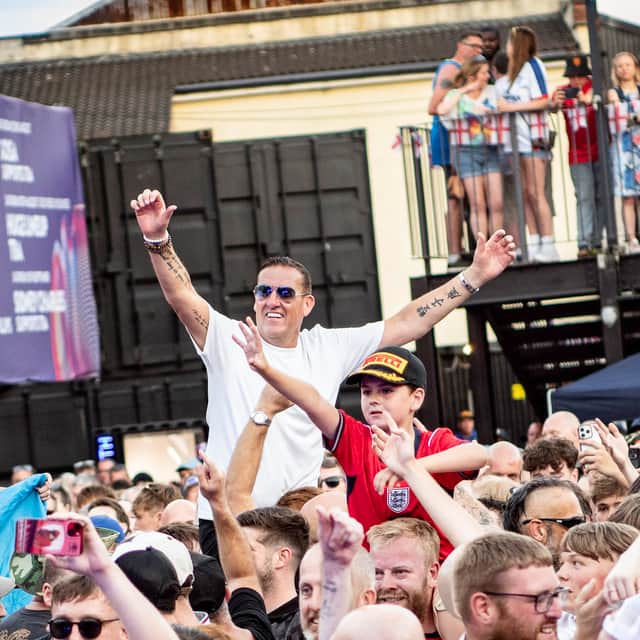 Barnsley's former Nottingham Forest goalkeeper Mark Crossley saves his biggest cheers for The Sherlocks at Sheffield SteelYard.