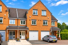Set in a quiet Leeds cul-de-sac, the three-storey townhouse includes an integral garage and off-road parking for two vehicles.