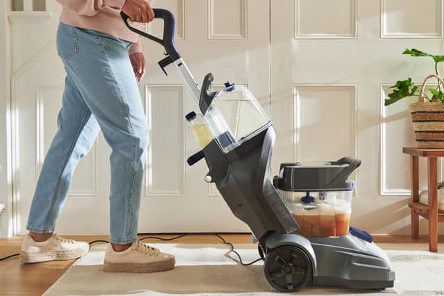 The Vax SpinScrub Power Plus includes attachments for cleaning carpets, upholstery, stairs and vehicle interiors