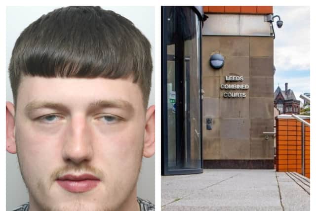Layton Rangley was jailed at Leeds Crown Court after being found with £2,000 of drugs stashed in new trainers.