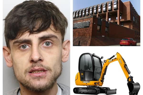 Connor Callaghan has been jailed for the theft of a mini digger in Leeds.