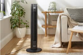 The Dimplex DXACF Tower Fan offers quiet cooling with oscillation, remote control and multiple airflow settings