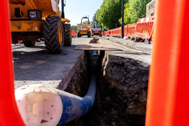 Yorkshire Water is replacing 2.5km of water mains in the Pool in Wharfedale area