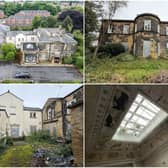 Pictures show boarded up windows and doors on the building’s exterior and crumbling plasterwork inside
