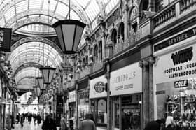County Arcade looking in the direction of Vicar Lane pictured in July 1982.
