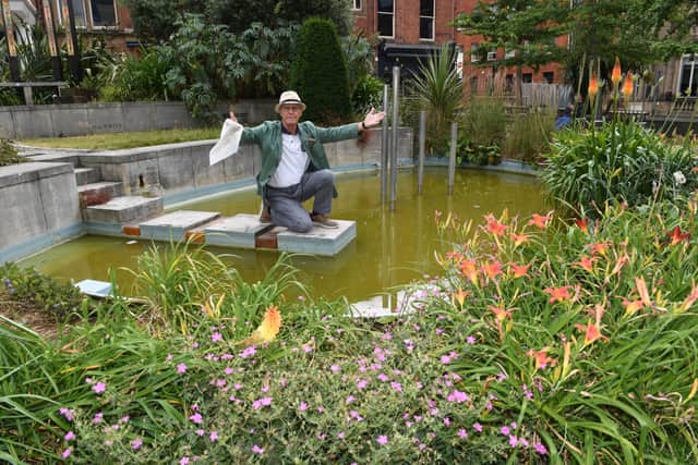 Pictured parks campaigner Peter Fawcett at the Nelson Mandela Gardens, Leeds 

