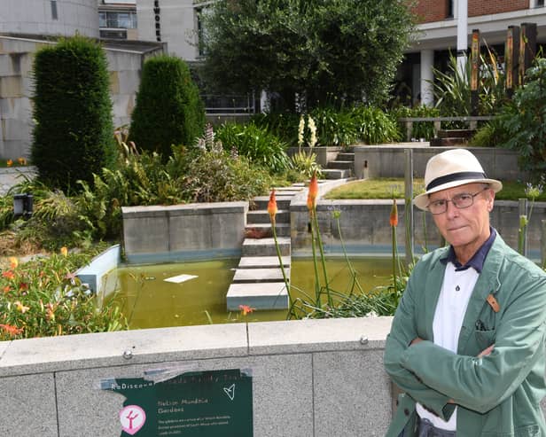 Parks campaigner Peter Fawcett at the Nelson Mandela Gardens, Leeds 
