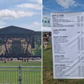 Drink prices at Roundhay Festival in Leeds