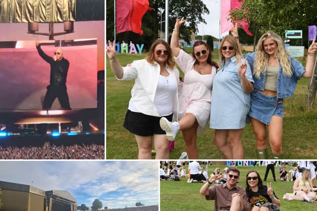 Pitbull performs on Day One of Roundhay Festival