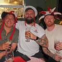 England fans prepare for a late night at the Beck and Call in Leeds ahead of the World Cup clash with Mexico. 