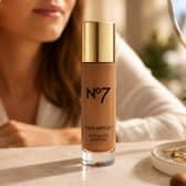 The new No7 Pro Artist Silk Glaze Skin Tint provides lightweight coverage with a natural-looking finish and is available in 12 shades.