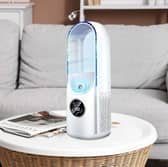 The Obero USB air cooler and humidifier fan is designed for desks, bedside tables and small rooms