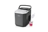 The EUHOMY countertop ice maker can quickly produce bullet-shaped ice cubes for cold drinks at home