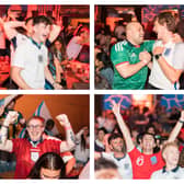 Fans enjoy a memorable game between England and Mexico at the Belgrave Music Hall.