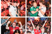 Fans enjoy a memorable game between England and Mexico at the Belgrave Music Hall.