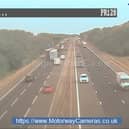 Drivers are facing delays on the A1M this morning.