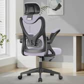 The YONISEE ergonomic office chair includes lumbar support, a headrest and flip-up armrests for home workspaces