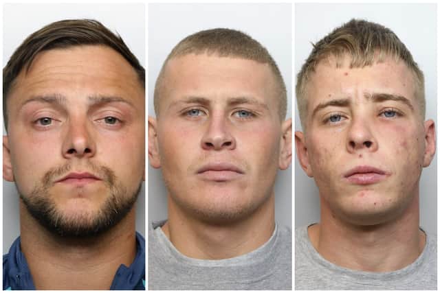 (L-R) Turner, Kelly and Bromley were all jailed in May for their part.