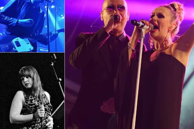 (Clockwise from top right) The Cribs, The Human League and Lydia Lunch are just some of the highlights awaiting Leeds this weekend.