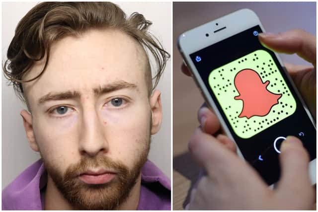 Heckler (pictured) was jailed for grooming girl over Snapchat before abusing her.