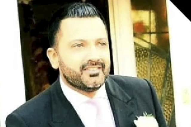 Noshad Qayyum, 49, who watched his dad, Abdul Qayyum, 64, die in his arms on his wedding day.