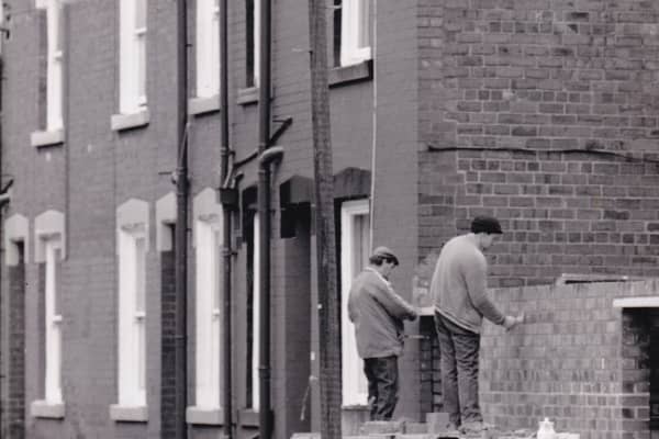 March 1990 and work had begun on demolishing outside toilets.