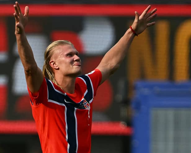 BIG FAN: Norway and Manchester City star Erling Haaland's love for Leeds United is crystal clear.